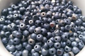 4 MM Charlotte Cut Beads Frosted Metallic Blue Matt 10/20/50/250/500 Grams