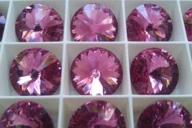 18mm Swarovski 1122 Rivoli ROSE Foiled 2/6 pieces (209) jewelry making stones