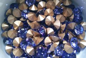 Swarovski 24ss/28ss/38ss Chaton Round Tanzanite (539) 6/12/24/100/300/500 Pieces