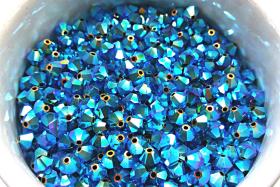 5mm Jet 2X Aurore Boreale Swarovski Bicone beads 12/36/72/144/432/720 Pieces (280) rainbow beads, jewelry making, couture embellishment