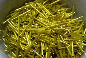 Fine 1.3 MM Seamless Tubes 330 Pieces 10 MM Length rare findings, brass tubes, jewelry making, craft supplies, decoration, couture