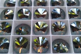 18mm Swarovski 1122 Rivoli CRYSTAL SATIN Foiled 2/6 pieces (206) PREMIUM jewelry making stones