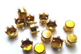 38ss (8mm) Sewon Stone Settings 4 Hole Sliders 50/250/500 Pieces Brass Fittings