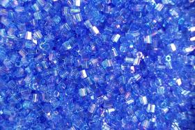 10/0 MATSUNO HEXAGON 2 Cuts Transparent Sapphire seed beads Japanese Beads 10/50/100/450Gms