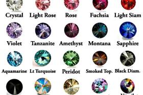 14mm Swarovski 1122 Rivoli Crystal  Foiled in 24 Colours 2/4/12/24 Pieces Jewelry parts
