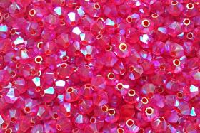 Swarovski (3/4mm) Hyacinth AB 2X FC rainbow Bicones beads 36/72/144/432/720 Pieces Jewelry making rainbow beads, embroidery materials