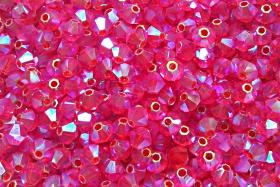 Swarovski (3/4mm) Hyacinth AB 2X FC rainbow Bicones beads 36/72/144/432/720 Pieces Jewelry making rainbow beads, embroidery materials