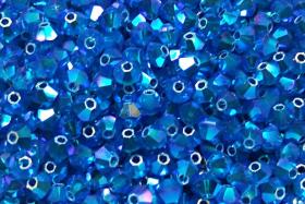 Swarovski (3/4mm) Capri Blue AB 2X FC Bicones  Rainbow Beads 36/72/144/432/720 Pieces rainbow beads, jewelry making, couture embellishments