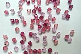 3mm Pink Shaded Mix Swarovski Bicone Beads 72/144/432/1000 Pieces loose beads