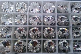 18mm Swarovski 1122 Rivoli CRYSTAL Foiled 2/6 pieces (001) jewelry making stones