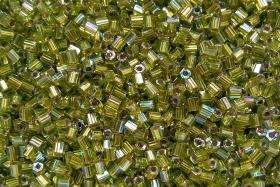 10/0 MATSUNO HEXAGON 2 Cuts Peridot Silverlined Rainbow seed beads Japanese Beads 10/50/100/450Gms