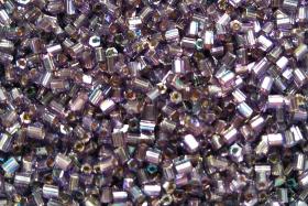 10/0 MATSUNO HEXAGON 2 Cuts Transparent Light Amethyst Silverlined Rainbow seed beads Japanese Beads 10/50/100/450Gms