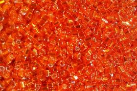 10/0 2 Cuts Premium Orange Transparent Silver Lined Seed Beads Vintage Czech Beads 50/100/500 Grams