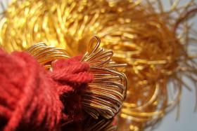 DARK GOLD Metallic French Wire, Bullion Wire, Gimp Wire 50/100/200/400 Grams