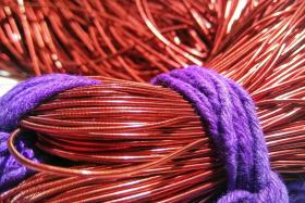 MARRON Metallic French Wire, Bullion Wire, Gimp Wire 50/100/200/400 Grams, embroidery materials, couture threads, metallic wire