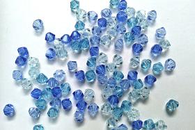 3/4mm Blue Shaded Mix Swarovski Bicone Beads 36/72/144/432/720 Pieces loose beads, mix beads, embroidery materials, craft supplies, saucer