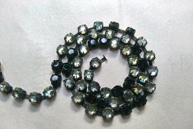 16ss Swarovski 2088 Chain in Flat Back shaded Black Diamond (4mm) 0.5/1/2/5 Meters Vintage Black Settings Bridal Supplies, strass chains