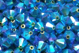 6mm Emerald 2X Aurore Boreale Bicone Cuts 12/36/72/144/288 Pieces (234)