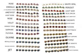 28 SS Swarovski Rhinestone COLORS chains Brass/Vintage Black Plated 6 mm (0.5 Meter)