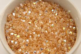 4mm Swarovski Light Peach AB Bicones beads 36/72/144/432/720 Pieces, rainbow beads, craft supplies, jewelry making
