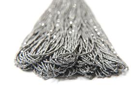 13/0 Hanks Charlotte Cut Beads 5555 Gun Metal 1/5/25/50/100 Hanks 1.6mm glass beads, jewelry supply, findings, craft supply, vintage supply