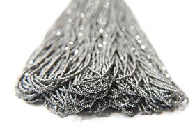 11/0 Hanks Charlotte Cut Beads 5555 Gun Metal 1/5/25/50/100 Hanks 2.0mm glass beads, jewelry supply, findings, craft supply, vintage beads