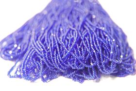 11/0 Hanks Charlotte Cut Beads 30100 Royal Blue Transparent 1/5/25/50/100 Hanks 2.0mm glass beads, jewelry supply, findings, craft supply