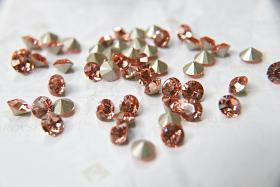 Swarovski 28ss/38ss Chaton Round PADPARADSCHA 6/12/24/100/300/500 Pieces (542)