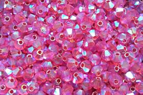 4mm Swarovski Padparadscha AB 2X FC Bicones Rainbow Beads 36/72/144/432/720 Pieces PREMIUM Jewelry making rainbow beads embroidery materials