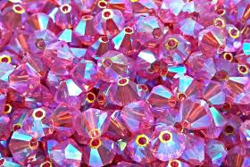 5mm Rose 2X Aurore Boreale Swarovski Bicones 12/36/72/144/432/720 Pieces (209) rainbow beads, wedding decoration, couture materials