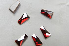 Swarovski 2770 12mm Wing Flatback non hotfix Black Diamond/Crystal Red Magma 6/24 Pieces