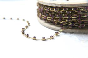 Vintage Swarovski Cupchains 272R4 - Round String 12ss in Amethyst (3mm) 0.5/1/2/5 Meters