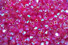 5mm Light Siam 2X Aurore Boreale Swarovski Bicone 12/36/72/144/432/720 Pieces (227 AB) Jewelry making rainbow beads, embroidery materials