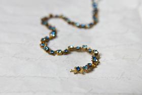 Vintage Swarovski Butterfly Cup Chain in Aquamarine Capri Blue (5mm) 0.5/1/2/5 Meters Wedding Bridal Supplies|Jewelry Making|Decoration