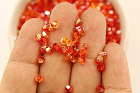 4mm Swarovski Fireopal AB Bicones beads 36/72/144/432/720 Pieces rare findings, designer beads, couture embellishments, embroidery materials