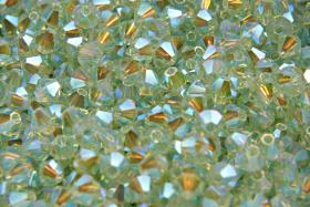 4mm Swarovski Chrysolite AB 2X FC Bicones Rainbow Crystal Beads 36/72/144/432/720 Pieces jewelry making, embroidery couture materials