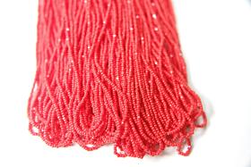 11/0 Hanks Charlotte Cut Beads 93170 Light Red Opaque 1/5/25/50/100 Hanks 2mm glass beads, jewelry supply, findings, craft supply, vintage