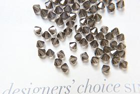 6 mm Smoky Quartz Preciosa Bicones 12/3672/144/288 Pieces Jewelry making beads Made in Czech Republic premium materials, vintage findings