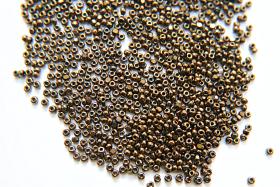 11/0 Charlotte true Cut Beads Metallic Dark Bronze 10/20/50/250/500 Grams 1300 Pieces Metallic 2.0mm embroidery materials, jewelry making