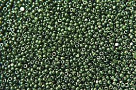 13/0 Charlotte Cut Beads Metallic Fern Green 5/10/20/50/250/500 Grams craft supplies, jewelry making, embroidery materials, vintage beads