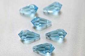 Vintage Czech Aquamarine crystal Drops 18x9 MM Fancy Crystal drops 3/12/36 Pieces