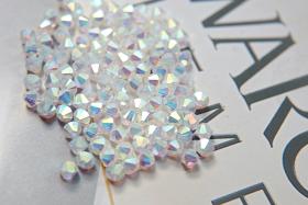 5mm Swarovski White Alabaster Aurore Boreale 2X FC Bicones 12/36/72/144/432/720 Pieces rainbow beads, couture embellishments, wedding deco