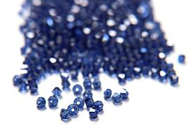 Dark Sapphire Swarovski Bicone beads (4mm)  36/72/144/432/720 Pieces VINTAGE SWAROVSKI, jewelry making, embroidery materials, craft supply