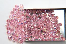 6mm Swarovski Elements Article 5000 Light Rose Aurore Boreale Faceted Round Beads 6/12/36/172/44/288/720 Pieces