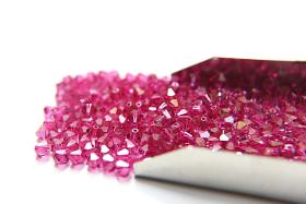 4/5mm Fuchsia Swarovski Bicones 12/36/72/144/432/720 Pieces (502) jewelry making beads, embroidery materials, jewelry making