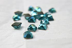 SWAROVSKI 8MM #4854 Space Cut Fancy Stone in Indicolite Comet Argent Light 6/24/72/144 Pieces Nail art decoration, craft supplies
