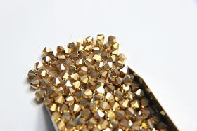 6 mm Aurum Gold Preciosa Vintage Bicones 12/36/72/144/288 Pieces Jewelry making beads Made in Czech Republic rare findings, jewelry making