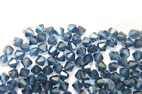 6 mm Montana Sapphire Preciosa Vintage Rare Bicones 12/36/72/144/288 Pieces jewelry supplies, vintage findings, Made in Czech Republic