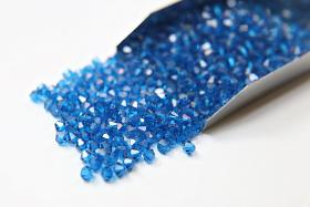 4mm Capri Blue Swarovski Bicone 36/72/144/432/720 Pieces (243) jewelry making beads jewelry supplies, embroidery materials, craft supply