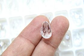 13.5x9MM Crystal Preciosa Pear Beads Vintage 6/24/72 Pieces Article 451 56 301 fancy beads, wedding jewelry making beads, premium beads